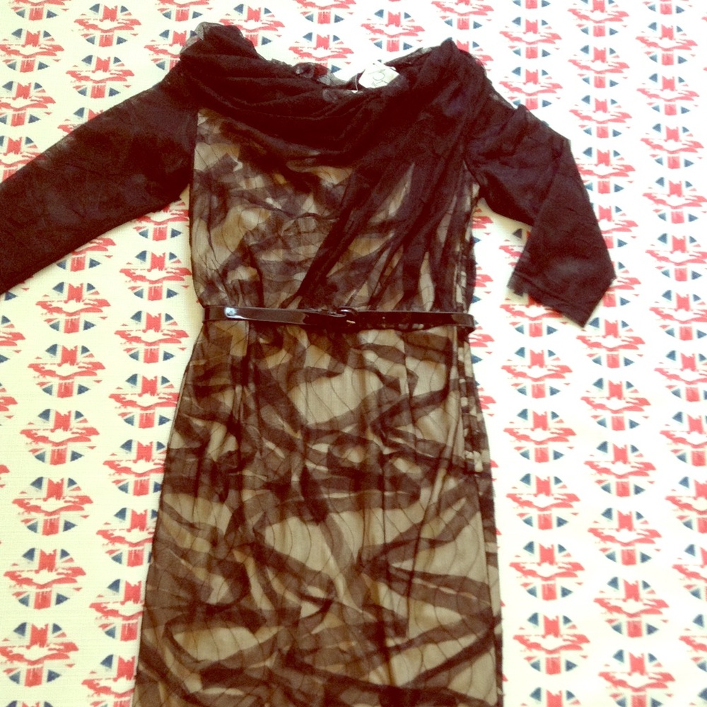 NWT Byron Lars Beauty Mark Black Sheer Dress